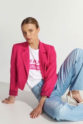 Σακάκι cropped Pink