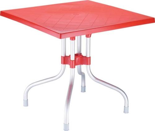 Τραπέζι Forza, 80x80x72 cm., Genomax - Κόκκινο