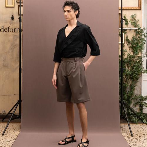 DANTE BROWN BERMUDA SHORTS - AMERIGO