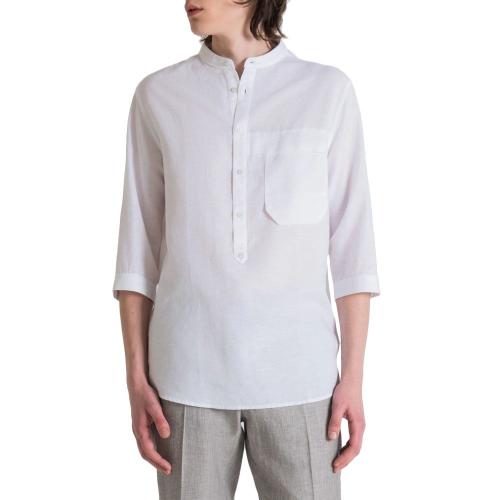 LINEN MAO COLLAR OVERSIZED FIT SHIRT MEN ANTONY MORATO