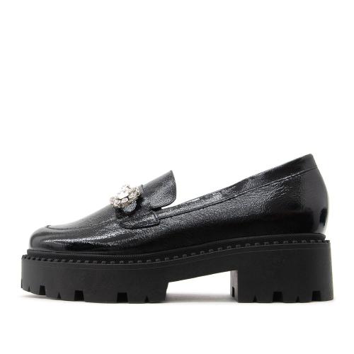 PATENT LEATHER CHUNKY MOCCASINS WOMEN BACALI COLLECTION