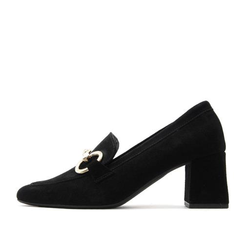 SUEDE LEATHER MID HEEL PUMPS WOMEN BACALI COLLECTION