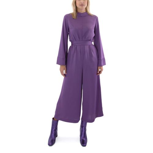 SATIN BELTED JUMPSUIT WOMEN MOUTAKI