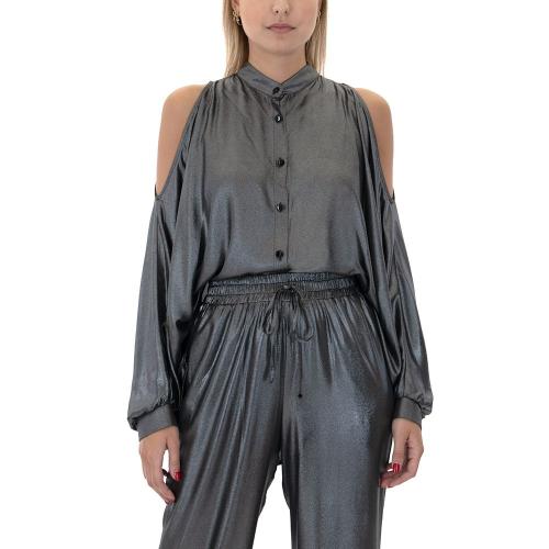 OFF SHOULDER OVERSIZED MAO SHIRT WOMEN KRAMMA