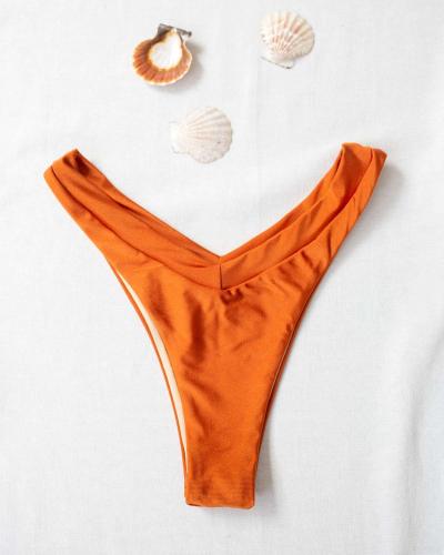 Basic V cut bikini slip - Κεραμιδί