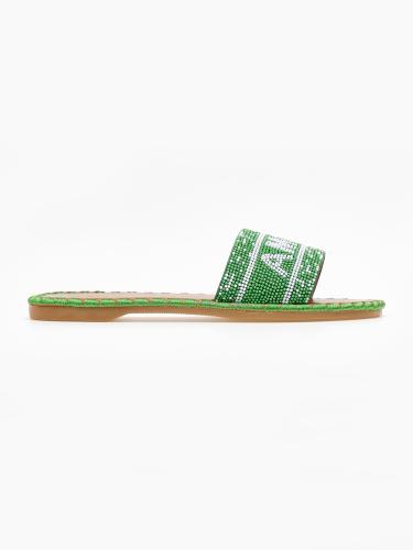Slides με χάντρες - Πράσινο