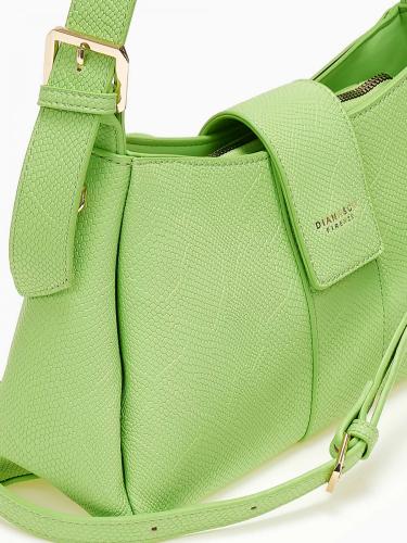 Τσάντα ώμου με ανάγλυφο pattern - Lime