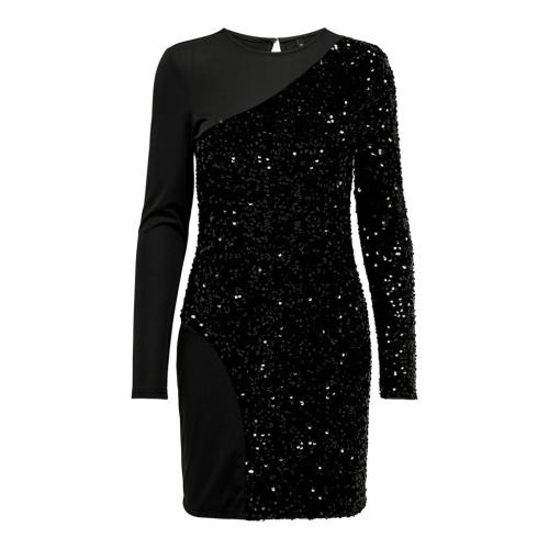 Φόρεμα μίνι με παγιέτες Only 15312507 - Μαύρο