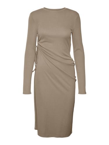 Φόρεμα μίντι με σούρα Vero Moda 10299277 - Άμμου
