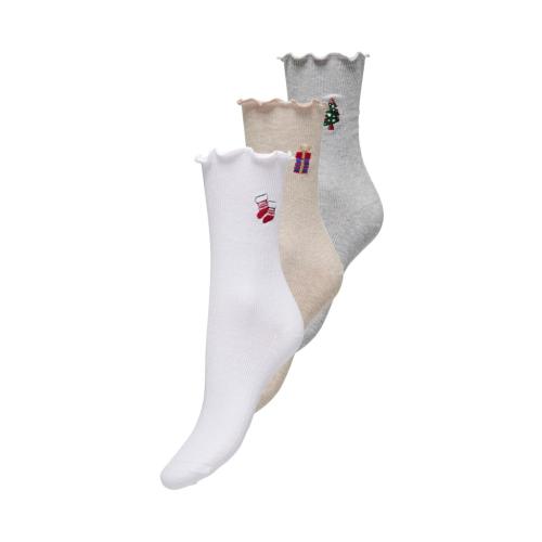 Gift box με 3 σχέδια χριστουγεννιάτικες κάλτσες Only 15302310 - Multi