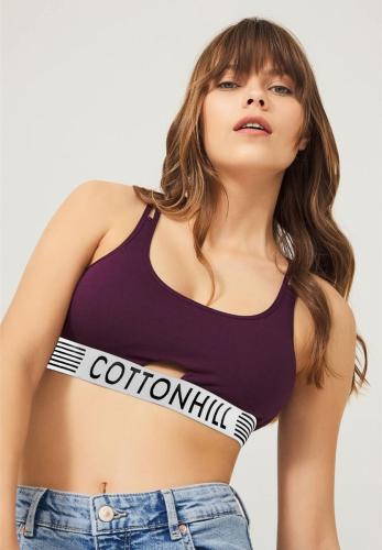 ΜΠΟΥΣΤΑΚΙ COTTONHILL ΜΕ ΕΝΙΣΧΥΣΗ ATHLEISURE STYLE ΜΩΒ CH1012 Μωβ