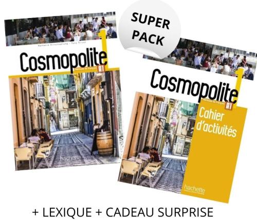 COSMOPOLITE 1 SUPER PACK (LIVRE + CAHIER + LEXIQUE + CADEAU SURPRISE)