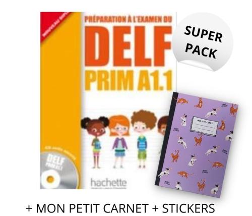 DELF PRIM A1.1 SUPER PACK (+ MON PETIT CARNET + STICKERS)