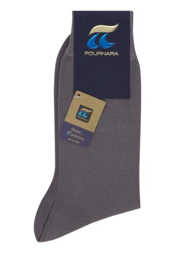 Κάλτσα Μερσεριζέ Βαμβακερή Pournara Premium Basic 110-14 Ανθρακί Ανθρακί