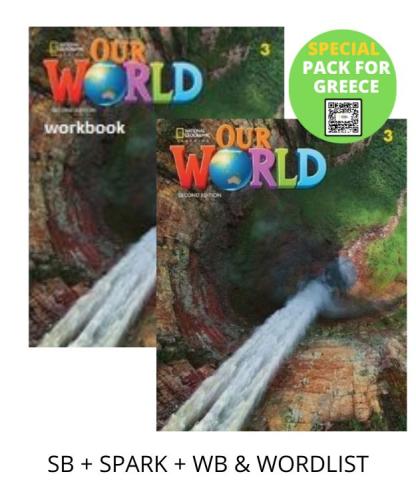 OUR WORLD 3 SPECIAL PACK FOR GREECE (SB + SPARK + WB + WORDLIST) BRIT. ED 2ND ED