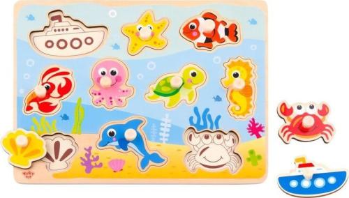 Puzzle Ξύλινο Σφηνώματα 10τμχ Sea Tooky Toys TY856