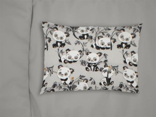 ΜΑΞΙΛΑΡΟΘΗΚΗ ΕΜΠΡΙΜΕ bebe Panda Bear 96 35X45 Grey 100% Cotton Flannel