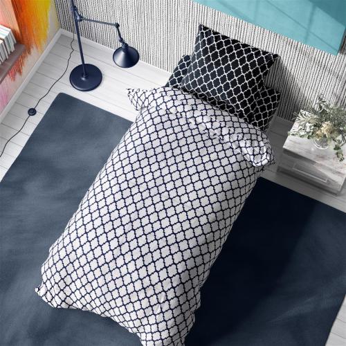 ΣΕΝΤΟΝΙΑ ΕΜΠΡΙΜΕ ΣΕΤ 3 τεμ Windows Multi 177 160Χ240 Dark blue-White Cotton 100%