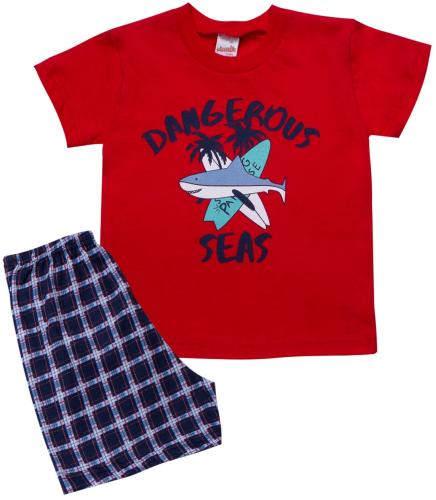 Παιδική Κοντομάνικη Πυτζάμα Minerva Dangerous Seas Κόκκινο 90-61791-118 Κόκκινο