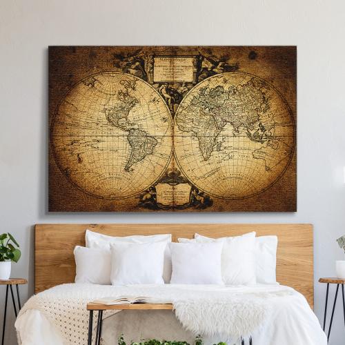 Πίνακας σε Καμβά, Map of World