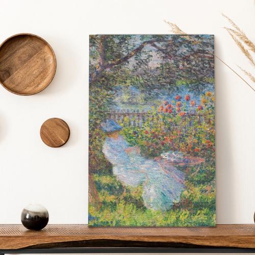 Πίνακας σε Καμβά, Monet Claude - Alice Hoschede au Jardin