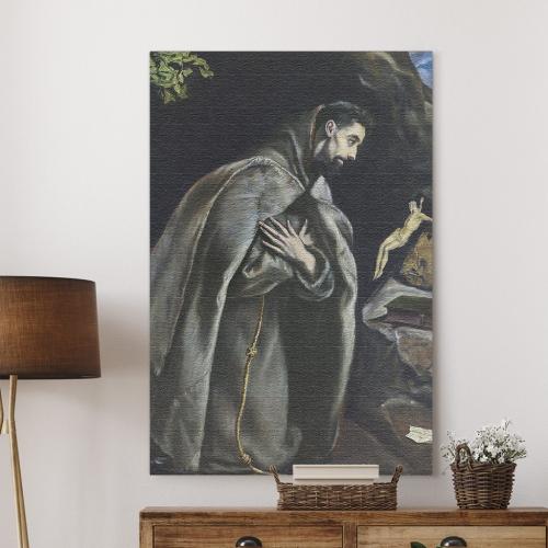 Πίνακας σε Καμβά, El Greco- St Francis in Pray