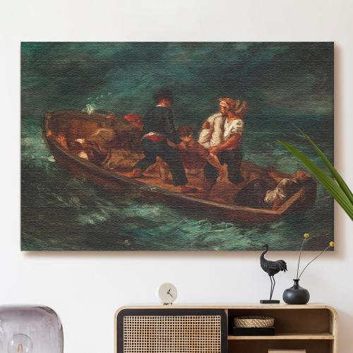 Πίνακας σε Καμβά, Delacroix Eugene - After the Shipwreck
