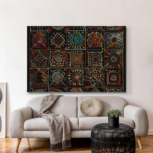 Πίνακας σε Καμβά, Ethnic knitting Pattern