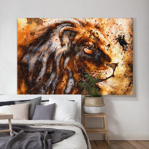 Πίνακας σε Καμβά, Lion Abstract