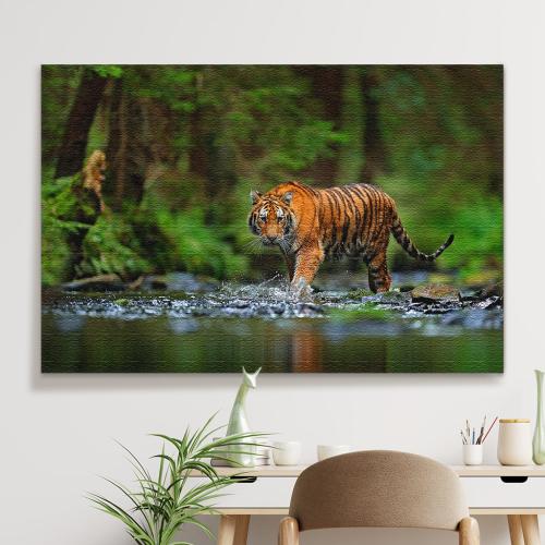 Πίνακας σε Καμβά, Walking Tiger