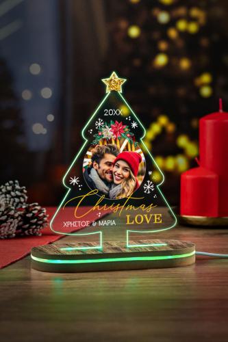 Χριστουγεννιάτικο Δεντράκι-Φωτιστικό Led, Επιτραπέζιο, με Φωτογραφίες