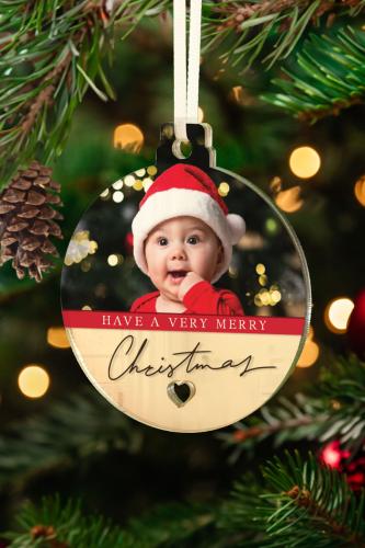 Στολίδι Χριστουγεννιάτικου Δέντρου με Φωτογραφία, Santa Baby