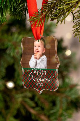 Cute Christmas Pattern, Στολίδι Δέντρου Με Φωτογραφία