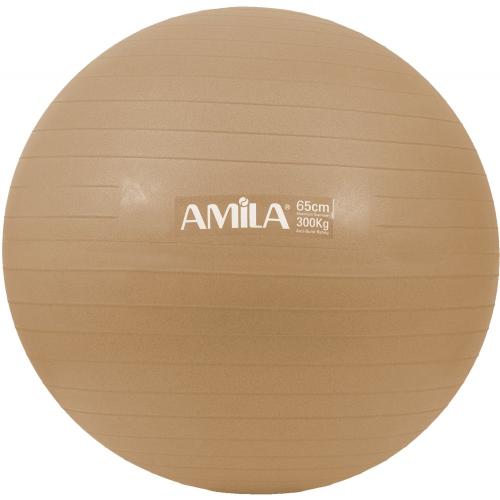 Μπάλα Γυμναστικής AMILA GYMBALL 65cm Bulk 48413 ΧΡΥΣΟ Χρυσό