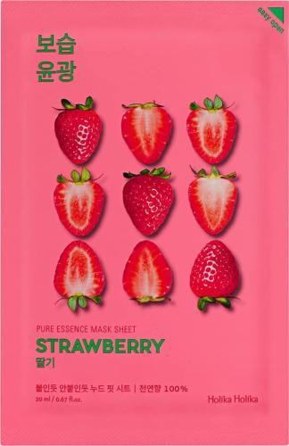 Holika Holika Pure Essence Sheet Mask Ενυδατική Μάσκα Προσώπου - Strawberry 20ml