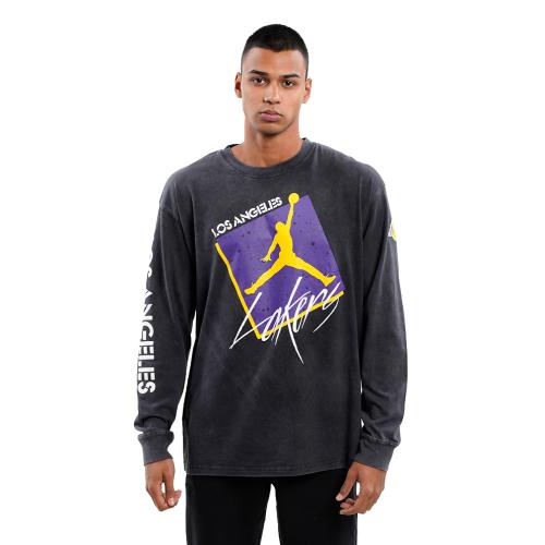 Jordan Los Angeles Lakers Courtside Statement Edition Ανδρική Μπλούζα με Μακρύ Μανίκι DV5747-010 BLACK