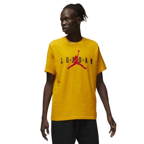 Jordan Wordmark Ανδρικό T-shirt CK4212-705 TAXI/BLACK/FIRE RED