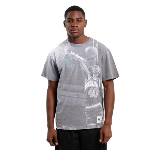 Mitchell & Ness NBA Above The Rim Sublimated Shawn Kemp Seattle Supersonics Ανδρικό T-shirt TCRW3401-SSUYYSKE WHITE