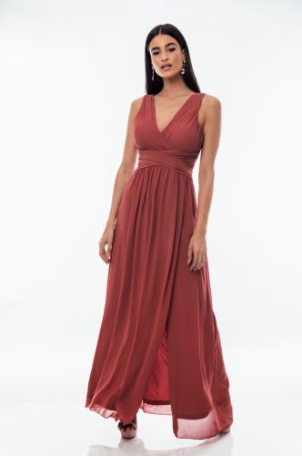 Φόρεμα αμπιγιέ με σκίσιμο-8827