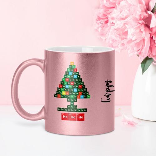 Merry Chemist Christmas - GLAM Κούπα Ροζ Glitter Glitter