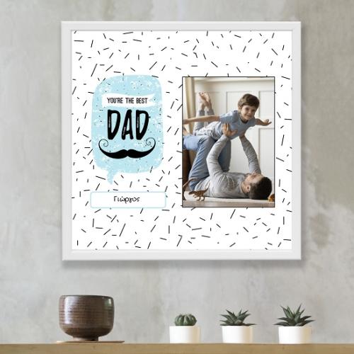 Best Dad - Phototile Λευκό 30X30