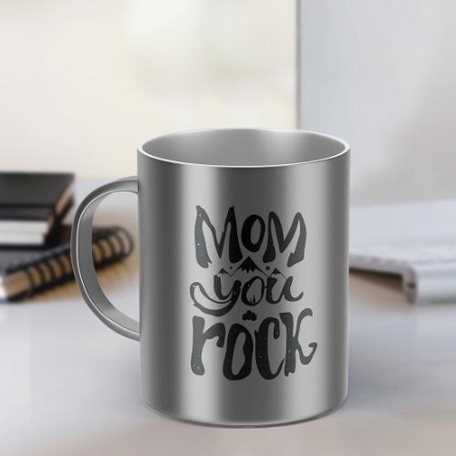 Mom You Rock - GLAM Κούπα Ασημί Mirror Mirror