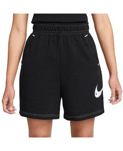 NIKE W NSW SWSH FLC HR SHORT DM6750-010 Μαύρο