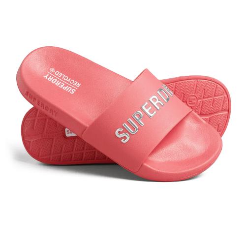 SUPERDRY CODE LOGO POOL SLIDERS WF310185A-WQ9 ΡΟΖ