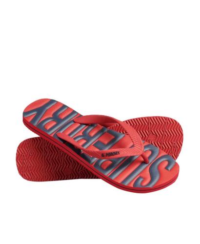 SUPERDRY VINTAGE VEGAN FLIP FLOPS MF310237A-RXG Κόκκινο