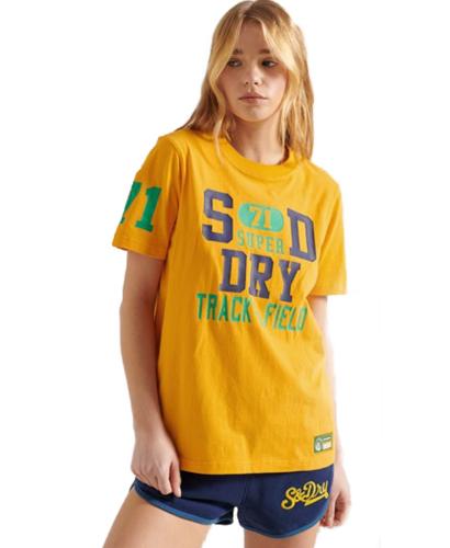 SUPERDRY COLLEGIATE ATHLETIC UNION TEE W1010422A-RUA Χρυσό