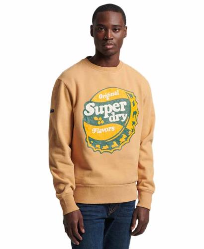 SUPERDRY D2 VINTAGE COOPER NOSTALGIA CREW M2012120A-5WG Μουσταρδί