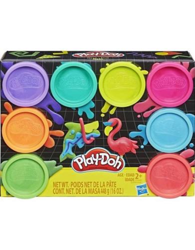 Hasbro Βαζακια Πλαστελινης Play-Doh Neon 8τμχ - E5063