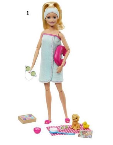 Mattel Barbie Κουκλα Wellness Ημερα Ομορφιας 3 Σχεδια - GKH73
