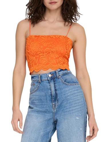 LACE TOP ONLY ALBA S/L SHORT ORANGE ONLY